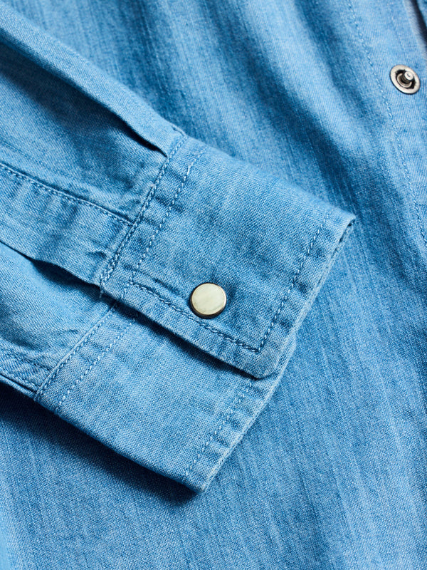 Ecru Cargo Pocket Short Sleeve Denim Shirt | PrettyLittleThing